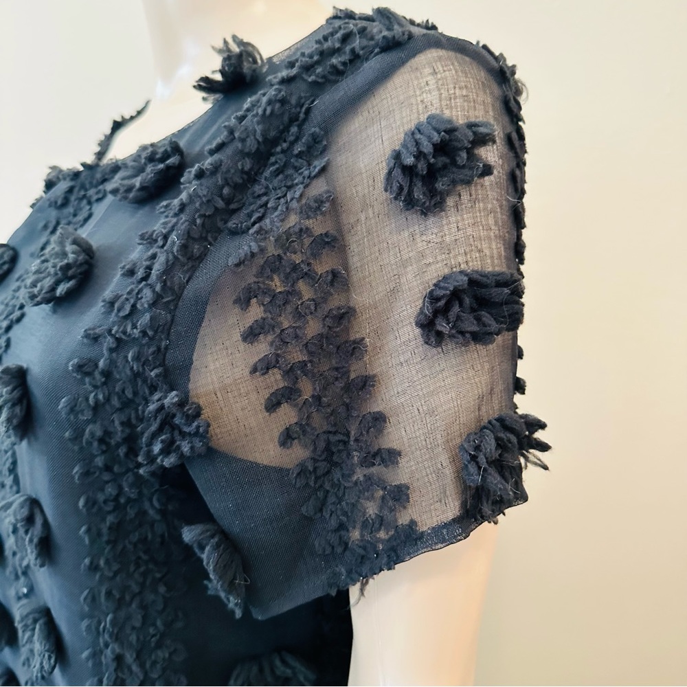 She + Sky | Dress Black with Pom Poms. Sz M - Picture 8 of 10
